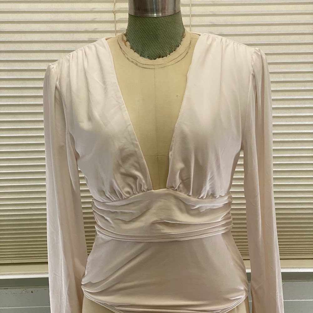 Princess Polly white deep V bodysuit